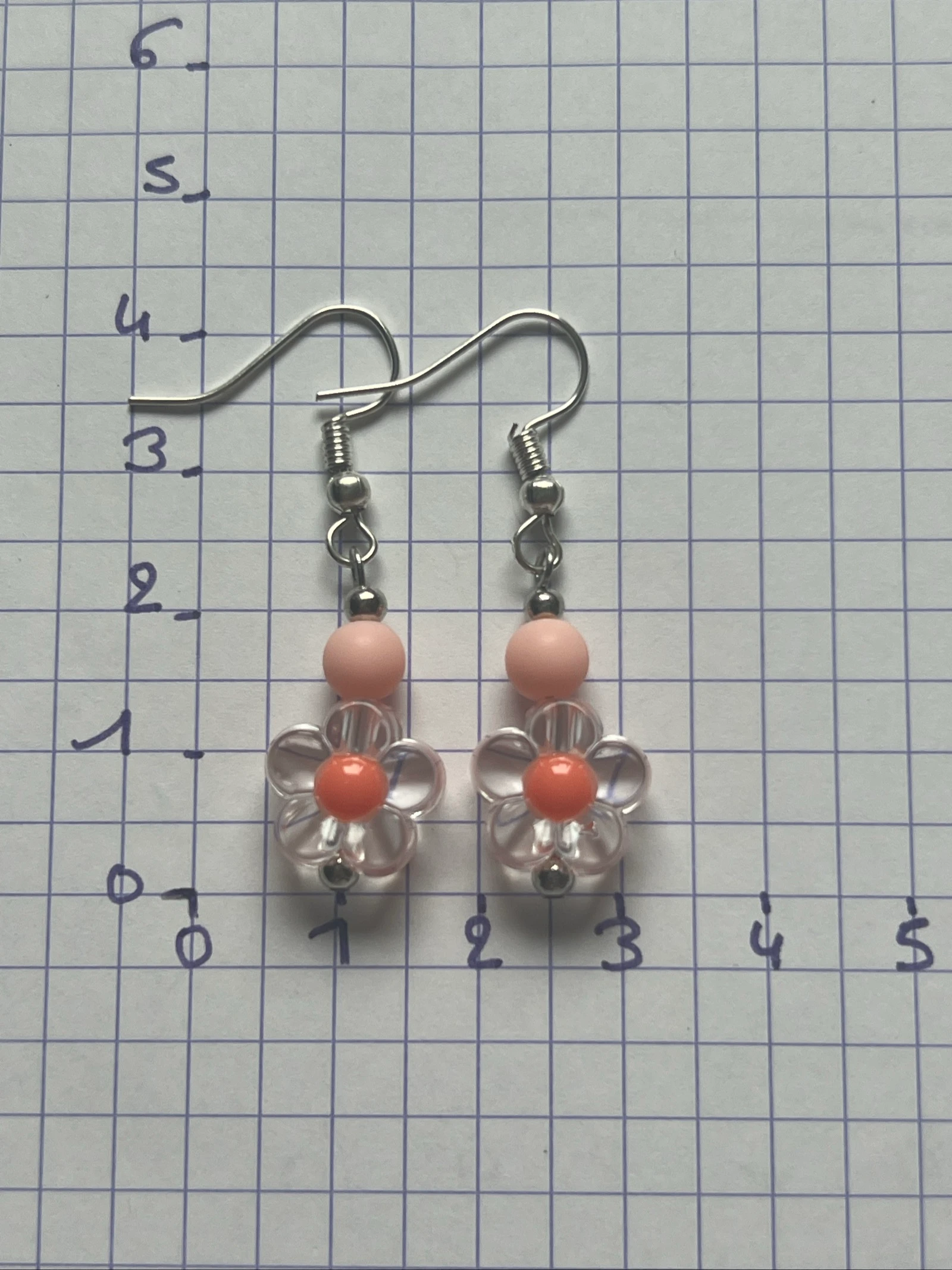 Boucles d’oreilles fleur orange